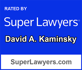 SuperLawyers.com badge, of which David A. Kaminsky was selected to receive the rating.